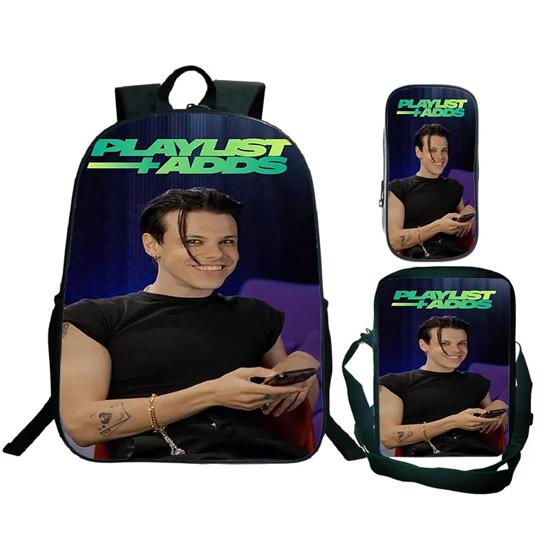Picture 4: Yungblud Backpack Shoulder Bag Pencil Case 3Pcs/Set YUNGBLUD Student Pattern School Bag Teen Daily Casual Backpacks Mochilas
