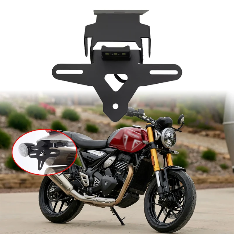 Accessories Fit For Speed400x scrambler400x Scrambler 400 X License Plate Holder LED Light Rear Tail Tidy Fender Eliminator Kit