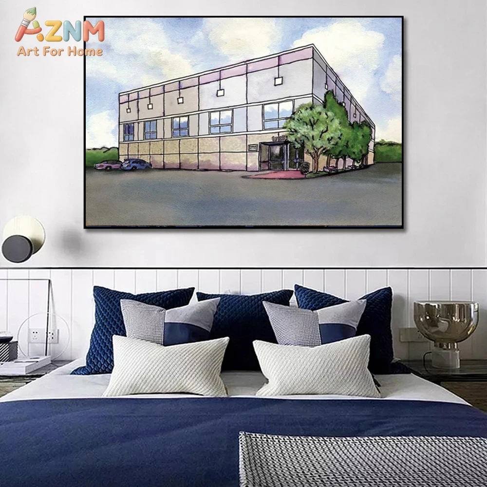 AZNM Aquarell-Leinwandbild mit – Commercial Wall Printing Bewertung und Preis
