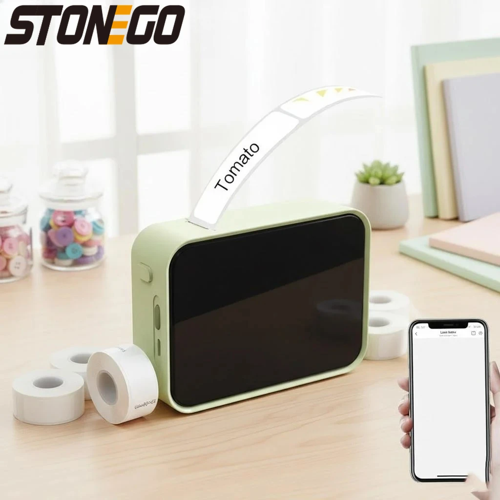 

Беспроводной портативный термопринтер для этикеток для дома, школы, офиса, малого бизнеса, с множеством шаблонов и шрифтов, прост в использовании