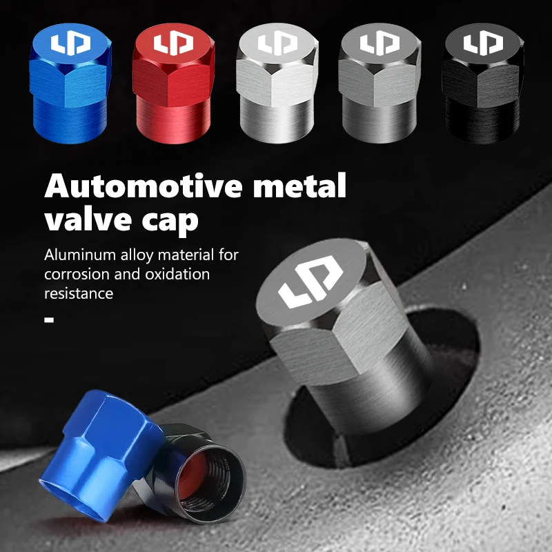 4Pcs Car Aluminum Wheel Tire Valve Caps Auto Accessories For Leapmotor T03 S01 C11 C01 C10 C16 2024 2025
