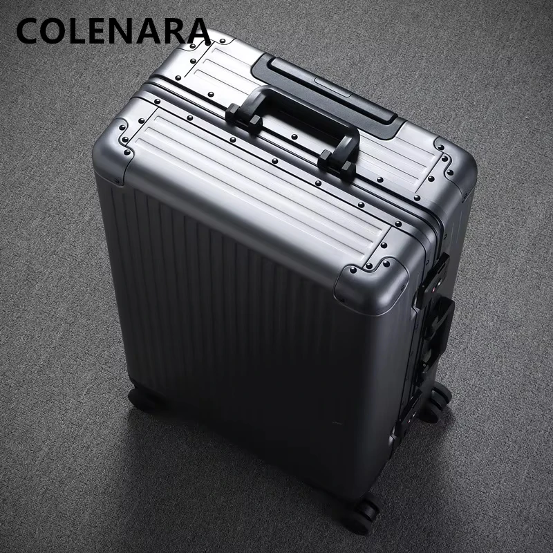 COLENARA High-quality Suitcase 20 Inches All Aluminum Magnesium Alloy Boarding Box 24