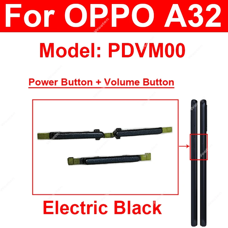 Power Volume Button Flex Cable For OPPO A32 A33 A35 A37 A38 2016 2020 4G Volume Key Up Down Switch Side Key Replacement Parts