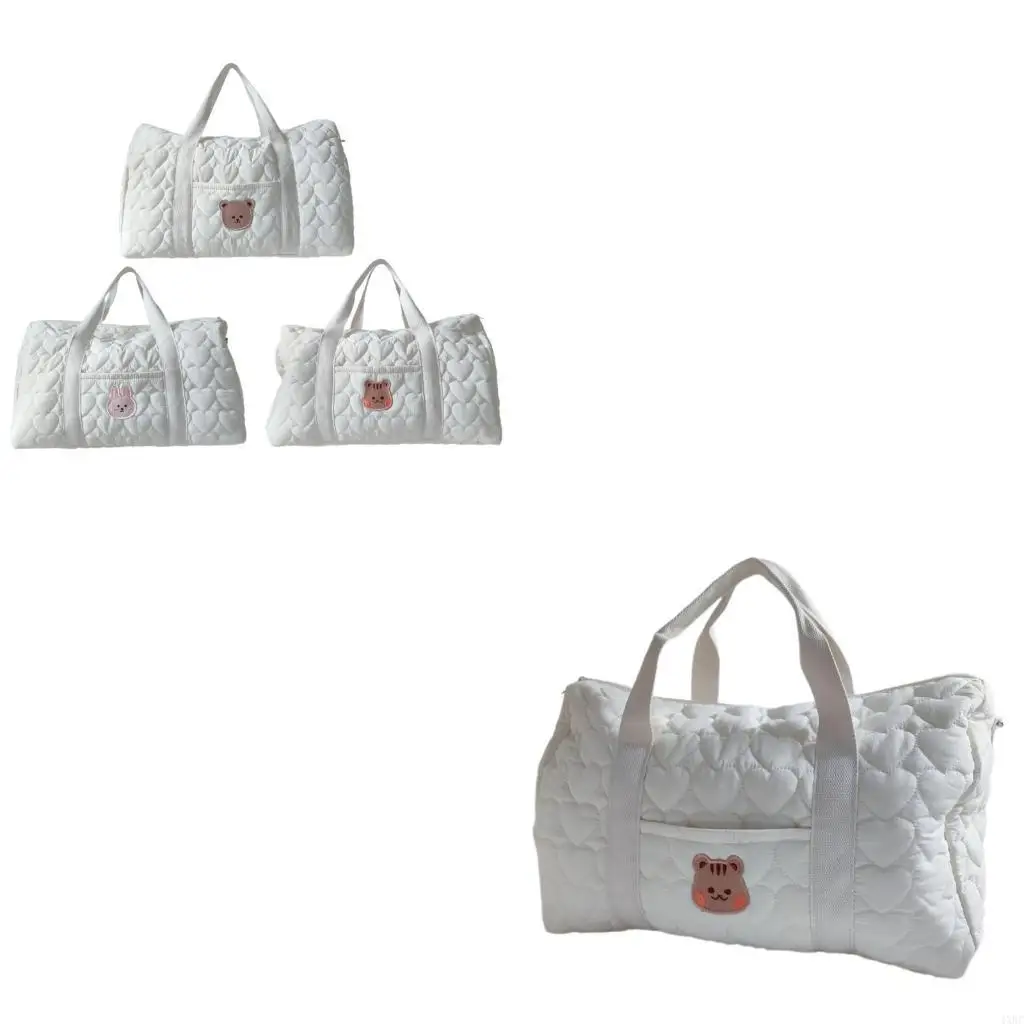 

Versatile Baby Gear Bag with Ample Space & Comfortable Shoulder Straps Cotton Storage Bag for Moms Travel 4XBC