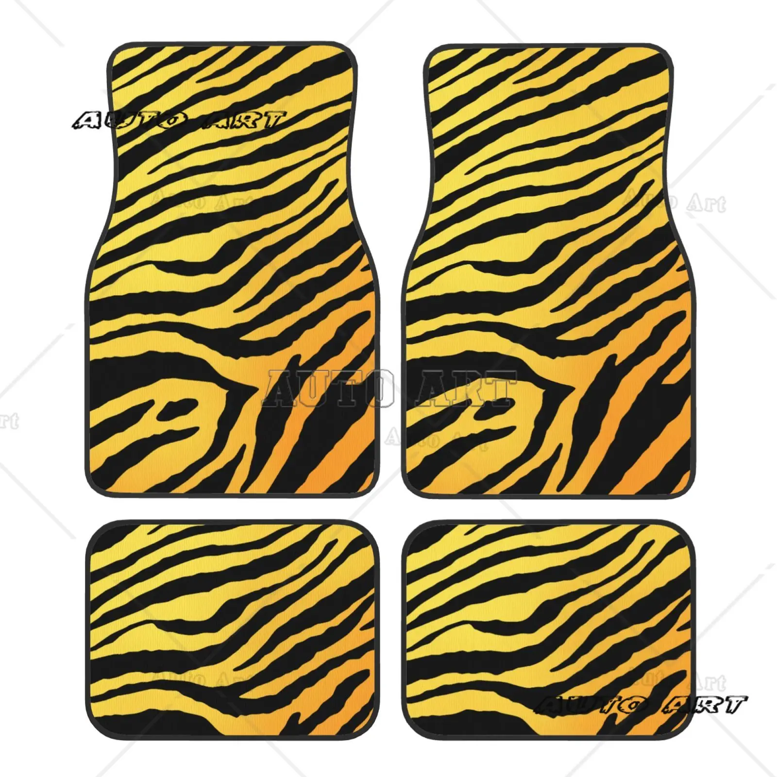 

Yellow and Black Tiger Patterned Abstract Animal Skin Is Suitable for All Car Floor Mats and Anti-skid Mats