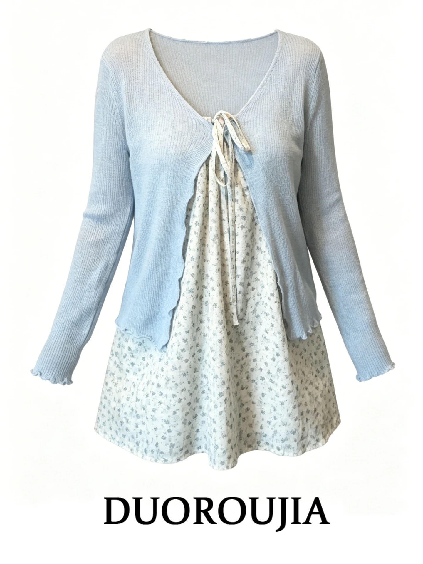 

plus Size Summer Knitted Open Cardigan Women's Fashion Korean Style Breathable Sun Protection Wood Grain Air Conditionin...