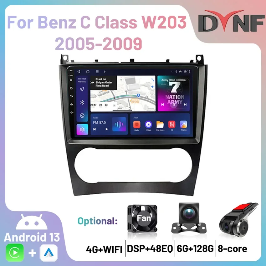 Car Radio Android For Benz C Class W203 W209 C180 C200 CL203 C209 2005-2011 Autoradio Navigation Carplay Android Auto Wireless