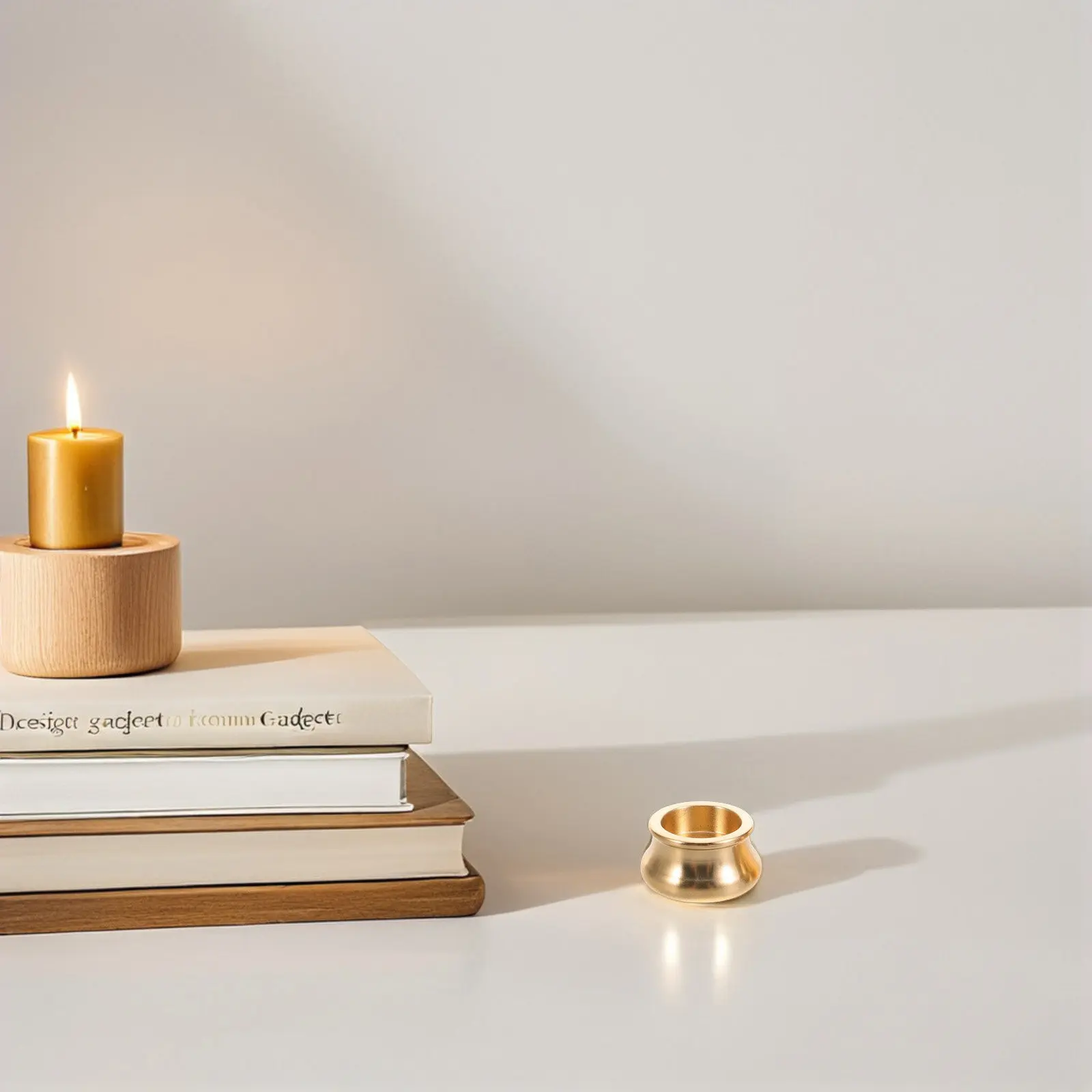 2Pcs Elegant Brass Incense Stick Holder with Ash Catcher Functional Minimalist Design for Living Room Study Meditation Space