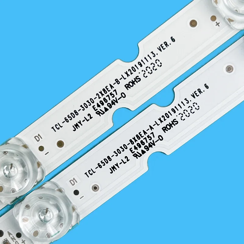 LED Backlight Strip para TCL, TCL-65D8-3030-8X8EA-A, TCL-65D8-3030-2X8EA-B