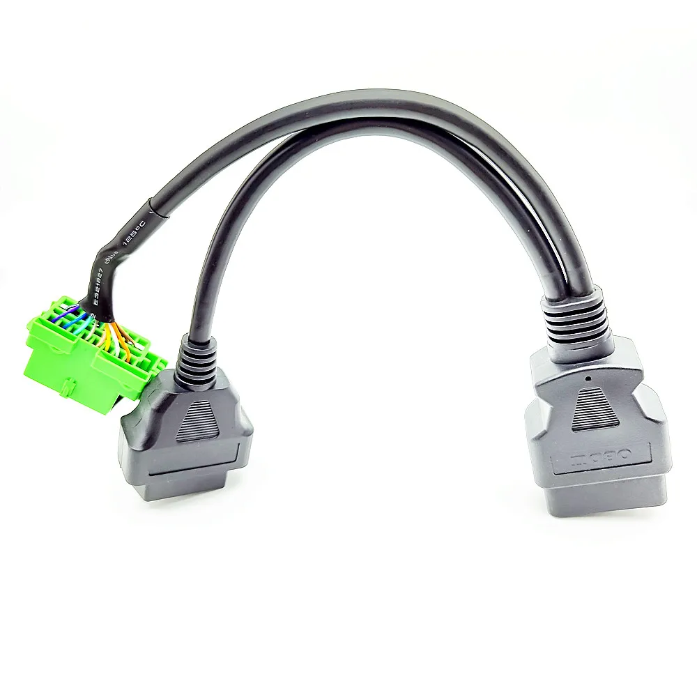 Obd2 16pin 2 في 1 كابل obd2 واحد إلى اثنين تمديد الكابلات لسيتروين/بيجو 16pin obd 2 موسع محول أدوات التشخيص
