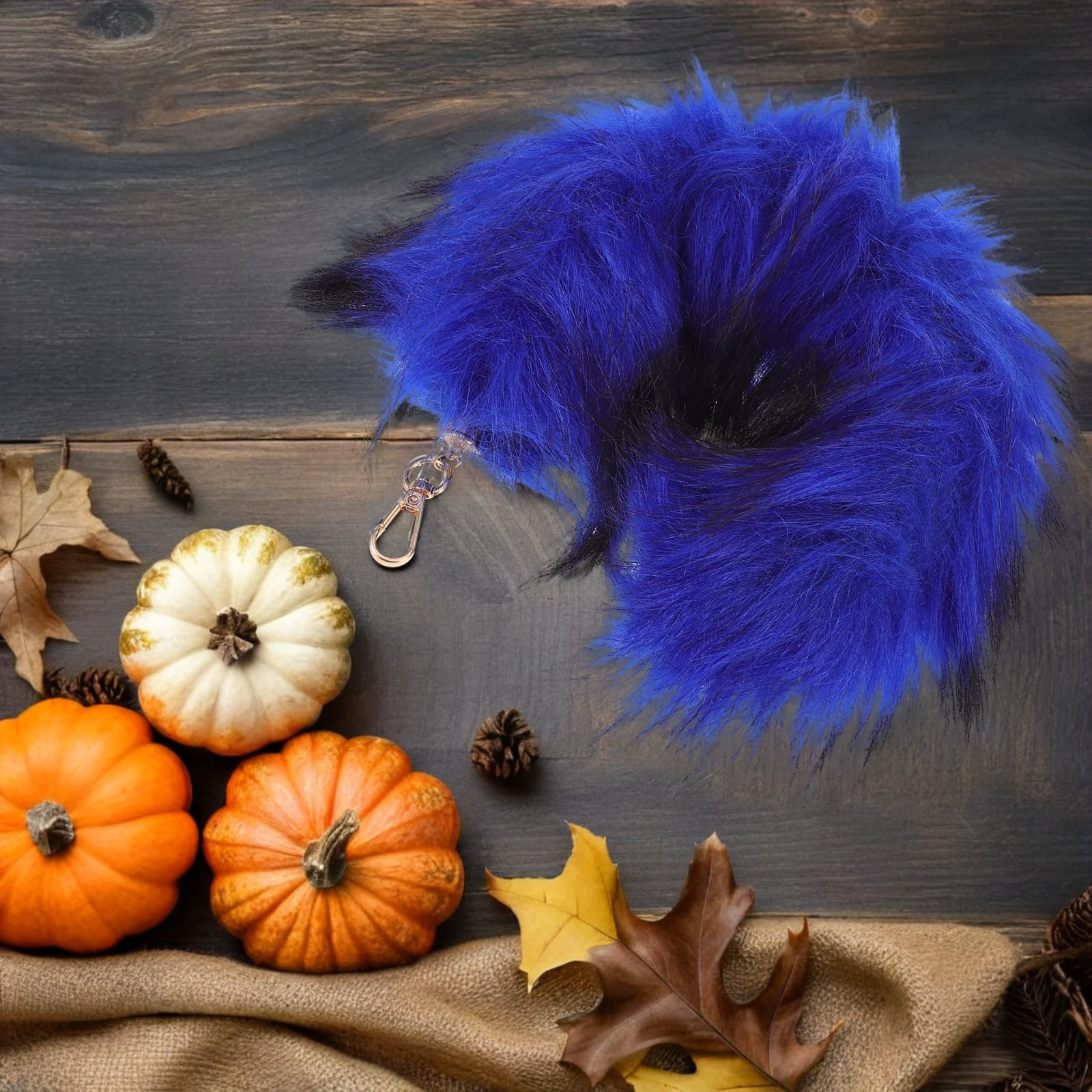 

Fox Tail Keychain Handcrafted Faux Animal Pendant for Halloween Bag Backpack Charm Decor - Cute Keyring Accessory Gift