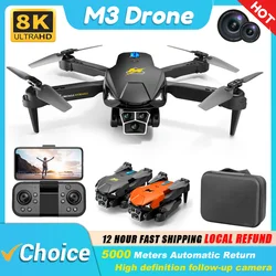 M3 8K Professional Drone DualCamera 4K Obstacle Avoidance Four Axis Folding RC Quadcopter Aerial Photography Sell Apron