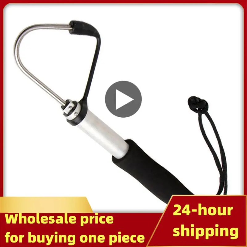 Stainless Steel Flexible Fishing Gaff Grip Holder Hook Shape Fishing Spear Crank Sea Fishing Gripper Control Tackle tool 8