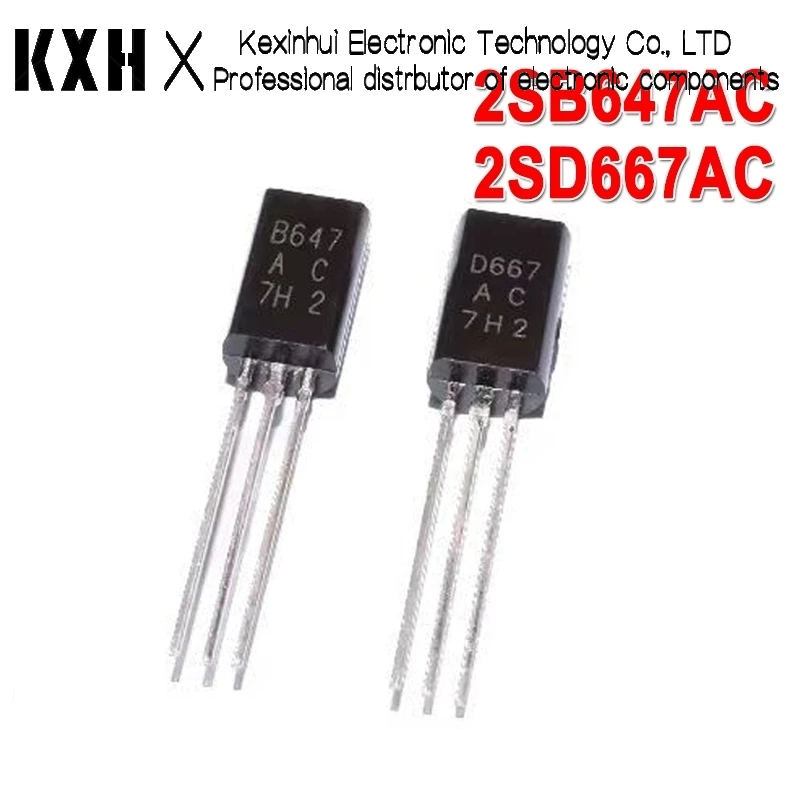 20pcs=10Pair 2SD667AC + 2SB647AC TO-92L （ 10pcs D667AC + 10pcs B647AC ）2SD667 2SB647 D667 B647 Transistor TO92