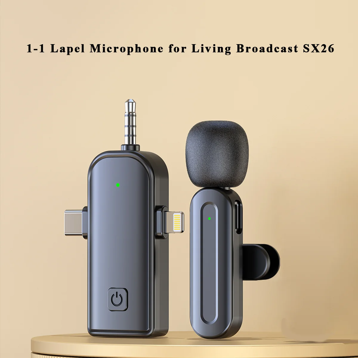 ELECTERMI SX26 1 IN 1 Upgraded Lavalier Microphone Speaker For Video Recording Wireless Microphone For Tiktok Live Broadcast