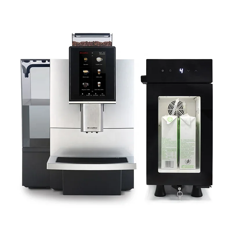 Dr.Coffee F12 Commercial Coffee Machine with SC08I Milk Cooler