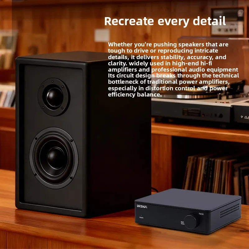 BREEZE 2027 new upgrade BRZHIFI PAD-30 small home fever level digital power amplifier TPA3255 dual core power amplifier view 6