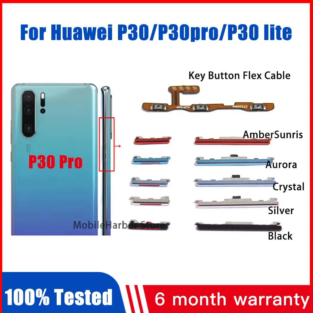 Power Volume Side Button For Huawei P30 P30Pro P30 Lite Up Down Audio Control Side Keys For Huawei P30pro P30lite Parts