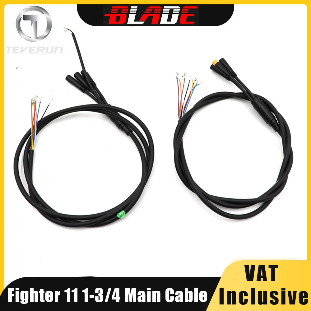 Original Main Cable Part for TEVERUN Fighter 11 Electric Scooter 2023 version 1-3 / 1-4 Heads Main Wire 10pins Cable Parts