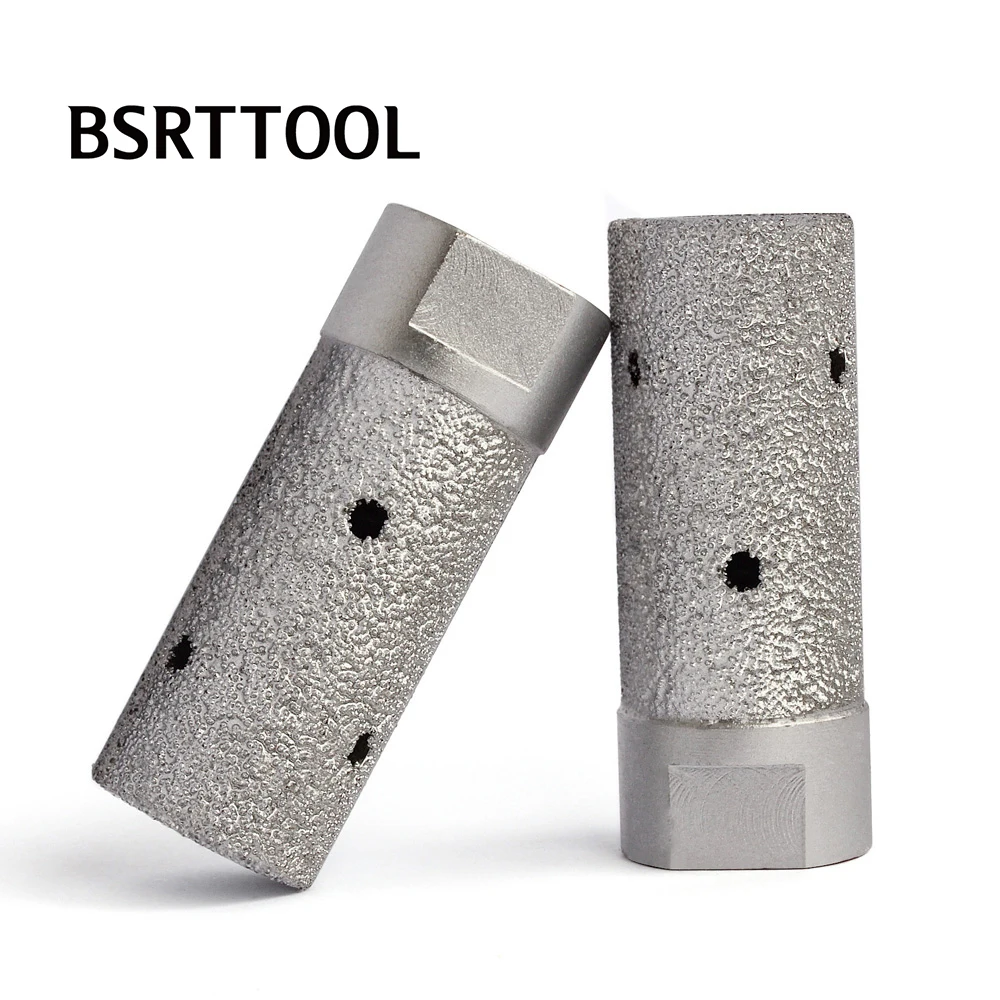 

BSRTTOOL 1'' Diamond Drum Wheel Vacuum Brazed Grinding Wheel with 5/8-11 M14 Profile Sink Hole Edge Abrasive With Guide Bearing