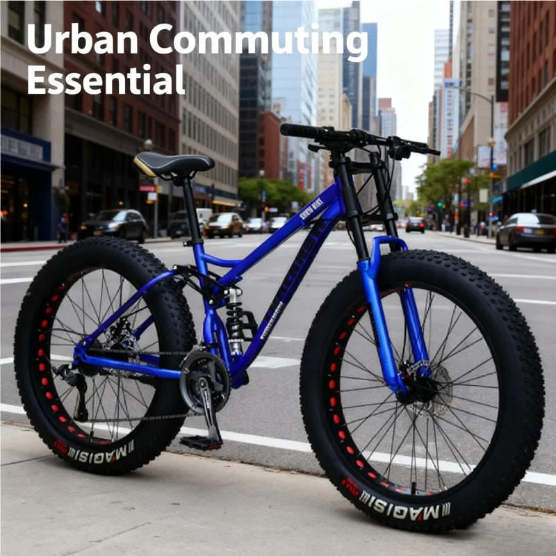 الكبار الأزرق عجلة تكلم الدراجة الجبلية واسعة للغاية 4.0 إطار كبير متغير السرعة على الطرق الوعرة الشاطئ امتصاص الصدمات الثلوج #1