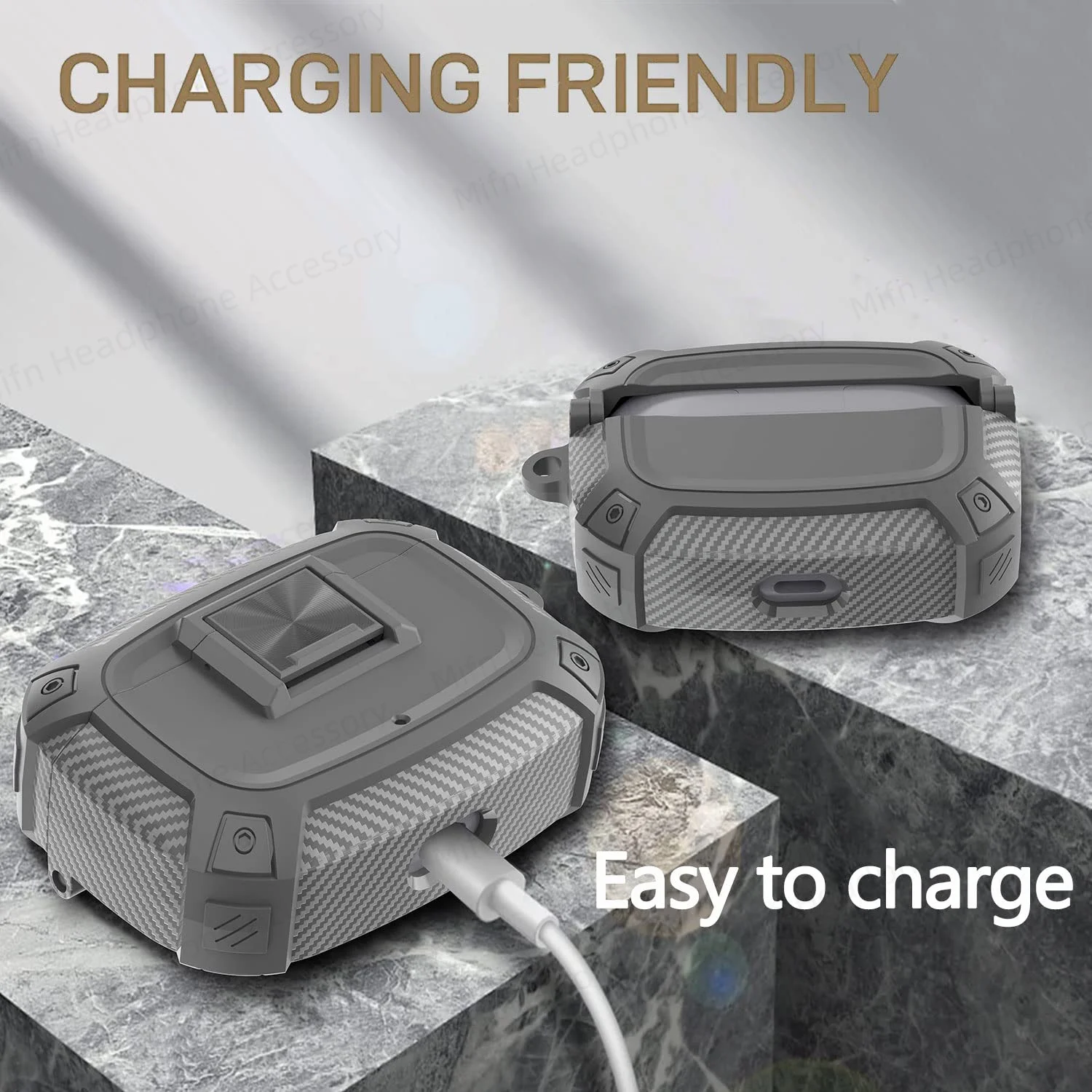 حافظة لهاتف Beats Studio Buds/Beats Studio Buds Plus مع حبل مضاد للفقدان ومضاد للسقوط غطاء سماعة أذن لـ Beats Studio Buds Fundas