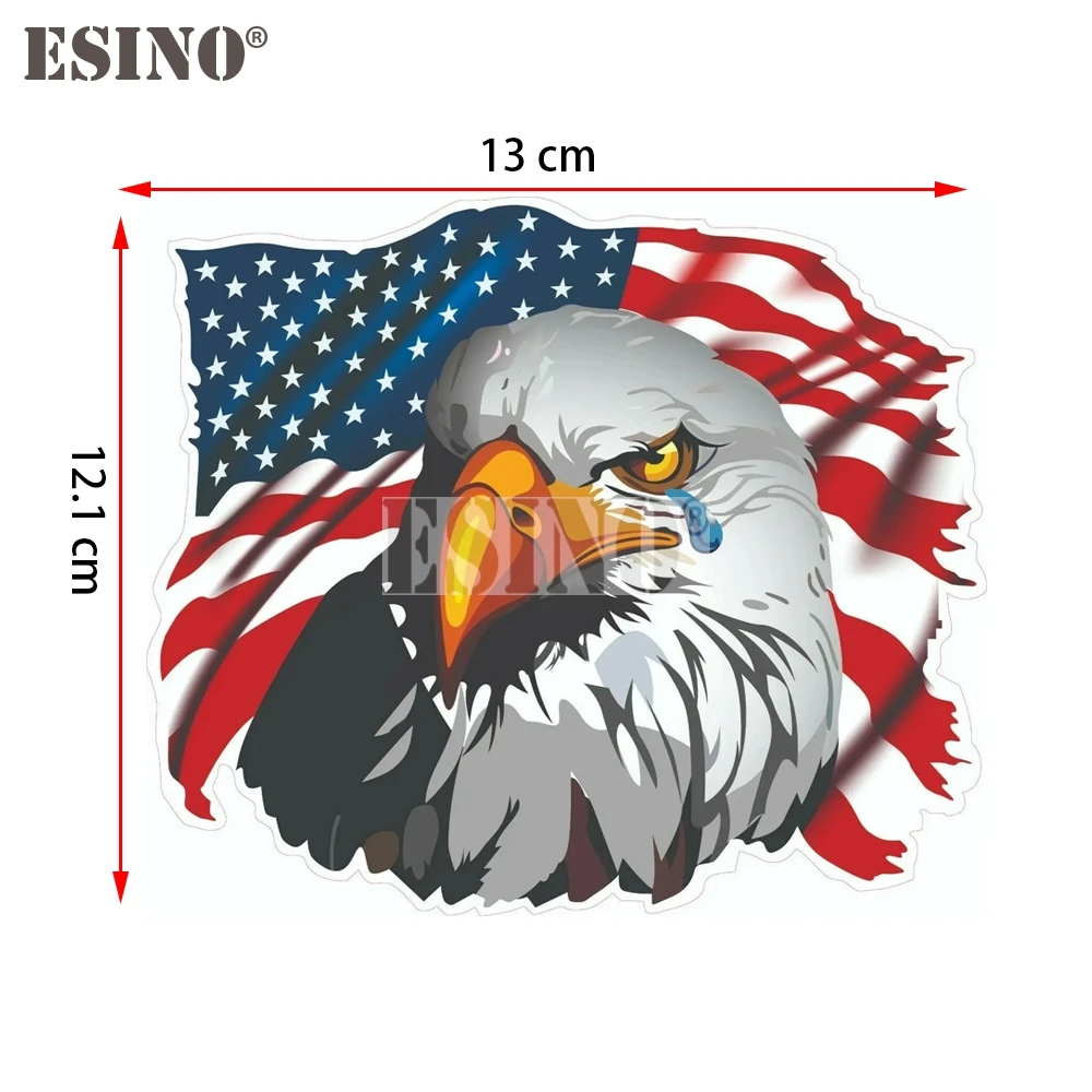 Car Styling America Eagle With National Flag Decorative Cartoon PVC Painting Car Body Decal Waterproof Sticker Pattern Vinyl