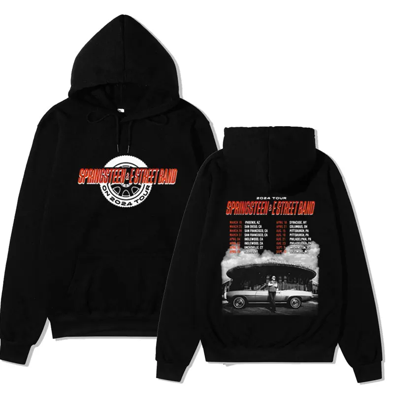 

Bruce Springsteen and E Street Band 2024 Tour Graphic Hoodie Men Women Fall/winter Fashion Vintage Sweatshirts Fleece Pullover