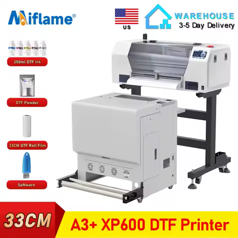 US Stock A3+ XP600 DTF Printer Directly to Film Transfer Printer For Clothes textile T shirt Printing Machine impressora dtf a3