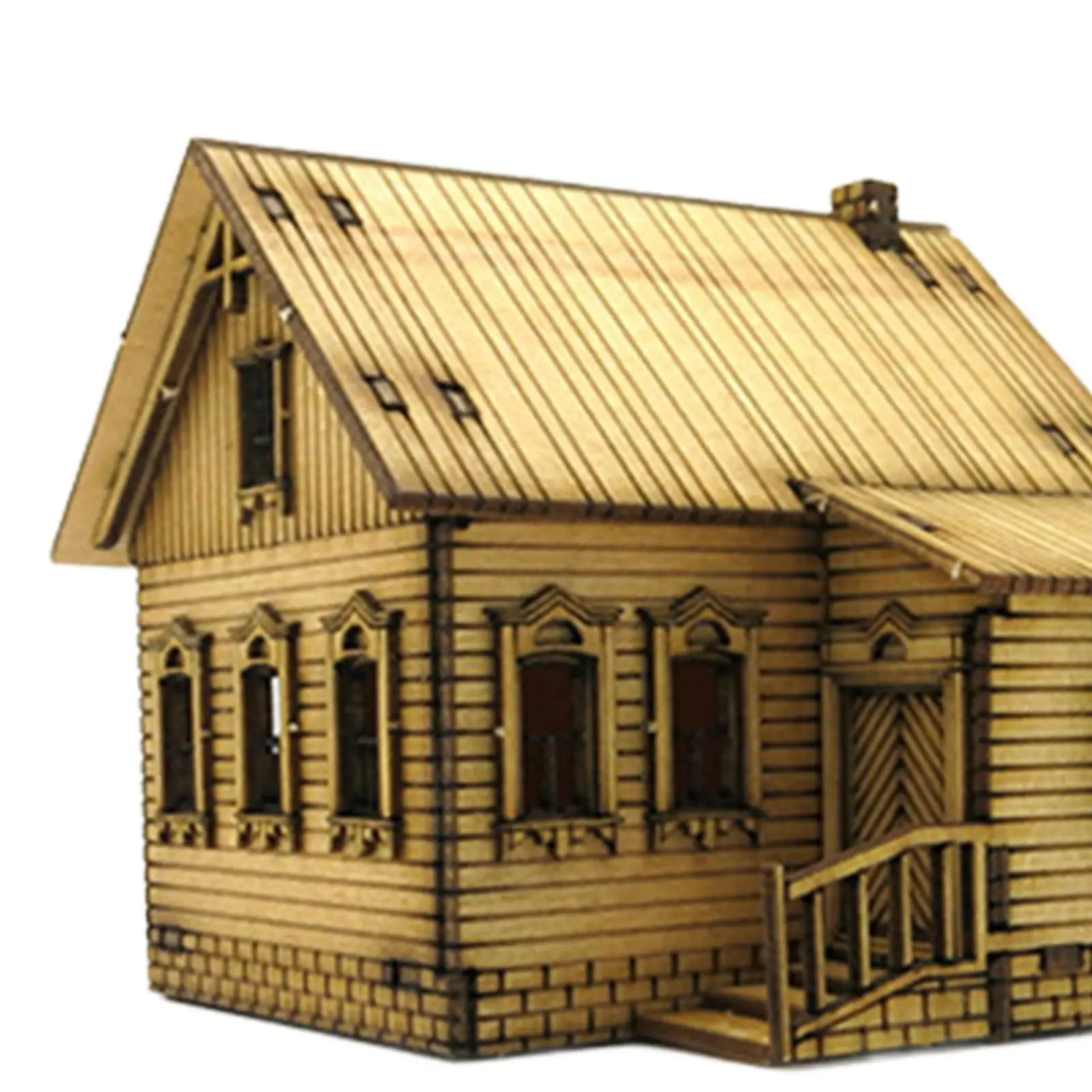 1/72 Handmade Miniature House, Architecture Scene Model, Unassembly for Micro Landscape