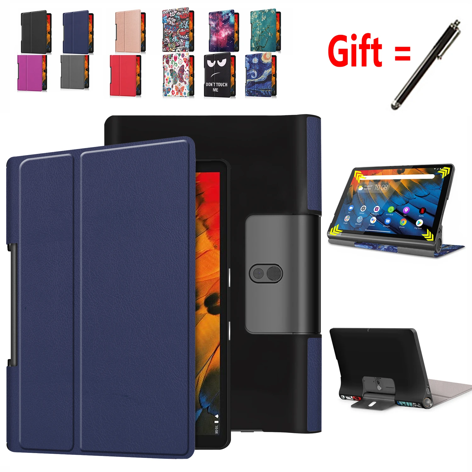 

Slim Case for Lenovo Yoga Tab5 10.1 YT-X705F 2019 PU Leather Folding Stand Cover for Lenovo Yoga 10.1inch YT-X705F Tablet Case