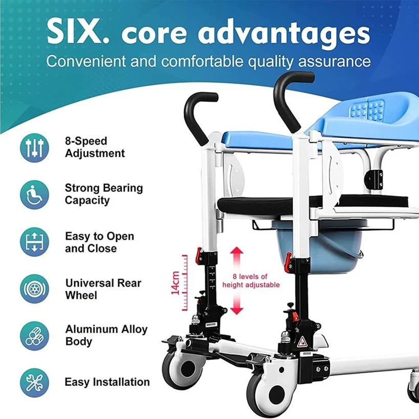 Elderly Patient Manual Transfer Lift Machine Bed Wheelchair Shift Lifting Chair Home Hospital Disabled Paralyzed Transport Lift