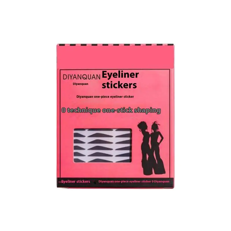 Tampon autocollant pour Eyeliner résistant à l'eau, moulage unique, facile à utiliser, résistant à l'eau, résistant à la sueur, 300 pièces/boîte