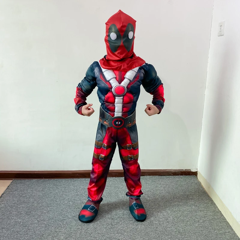 Disfraz de superhéroe para hombre, traje de Superman de Deadpool Flash, mono musculoso, ropa de fiesta de Halloween