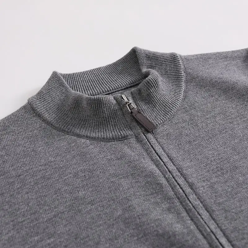 

Spring Autumn Men's Stand Collar Open Cardigan Sweater Casual Pants Trendy Brand Men's Clothing Knitted Outerwear Sports Set