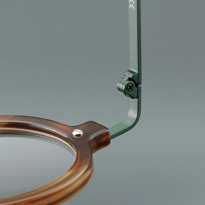 HONKAN Ultraleichter Acetat-Rahmen Metall-Brillengestell Retro Runde Lesebrille für Herren und Damen Hochwertiger Optischer Brillenrahmen – Detail 26