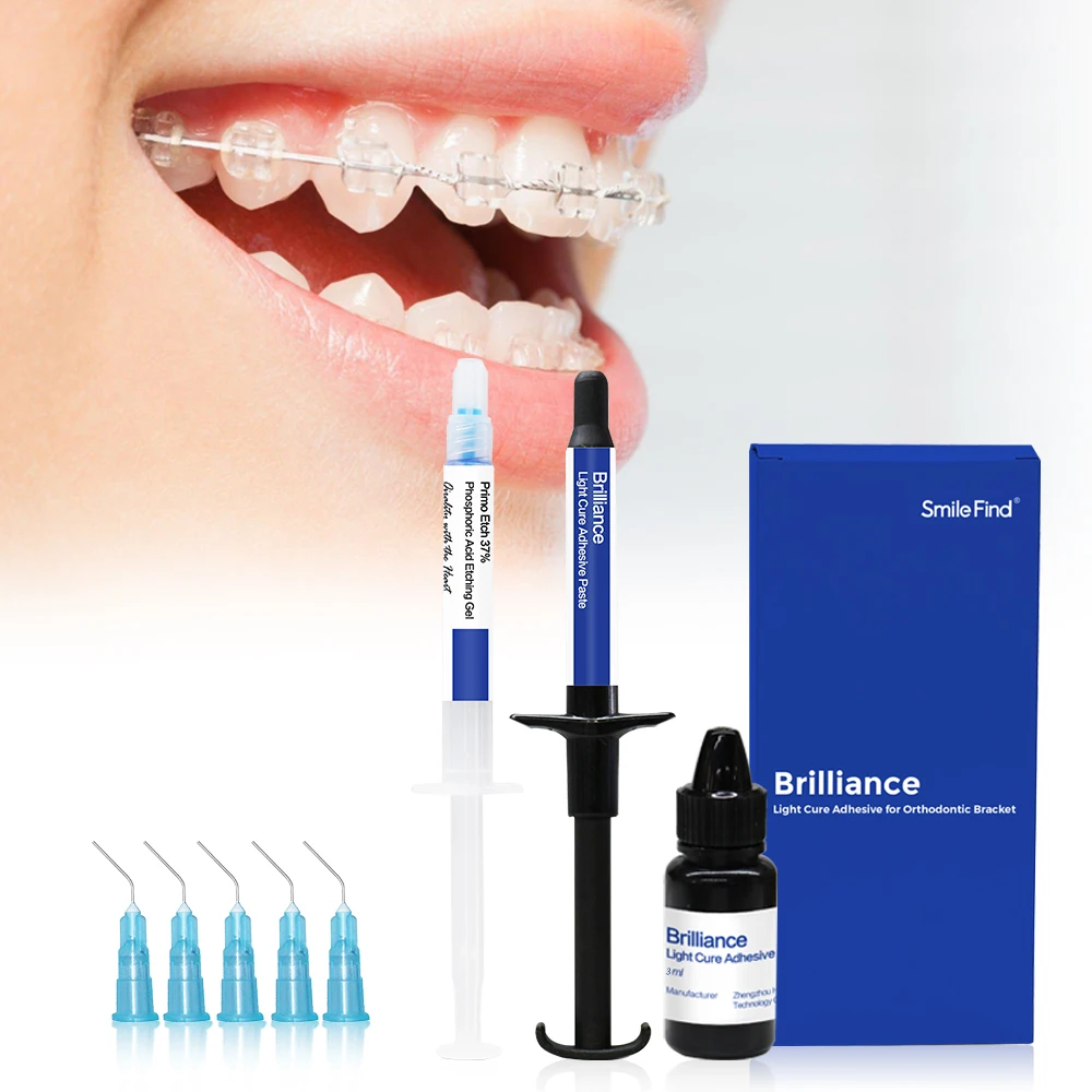 

Dental Orthodontic Adhesive Kit Light Cure Glue Etchant Acid Gel Light Curing Adhesive Paste Dentistry Bonding Metal Bracket