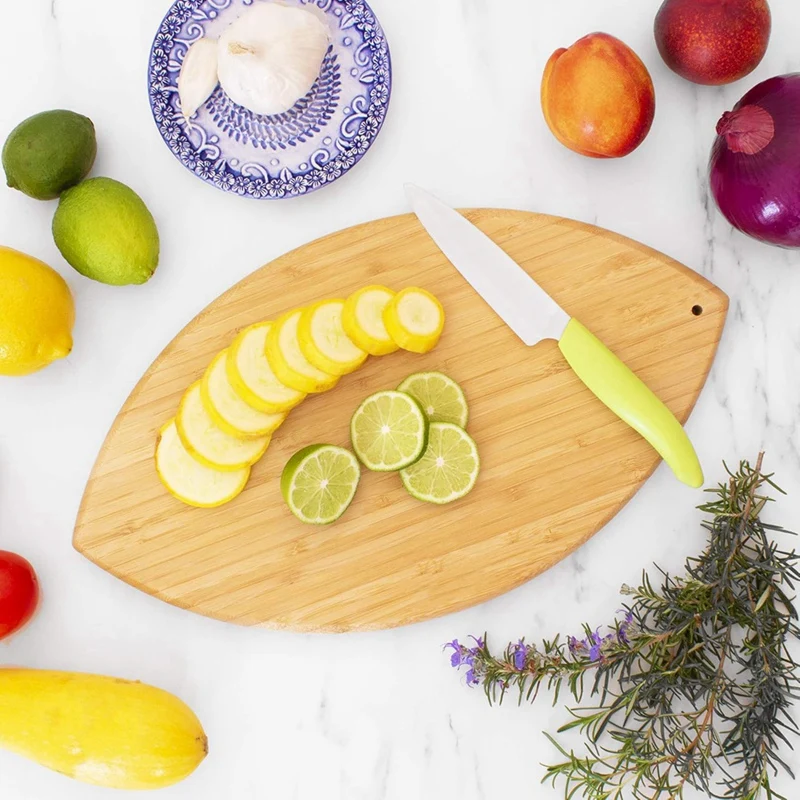 Football Shaped Cutting Board - Charcuterie Tray - Football Serving Platter Party Decoration Favor Supplies Retail