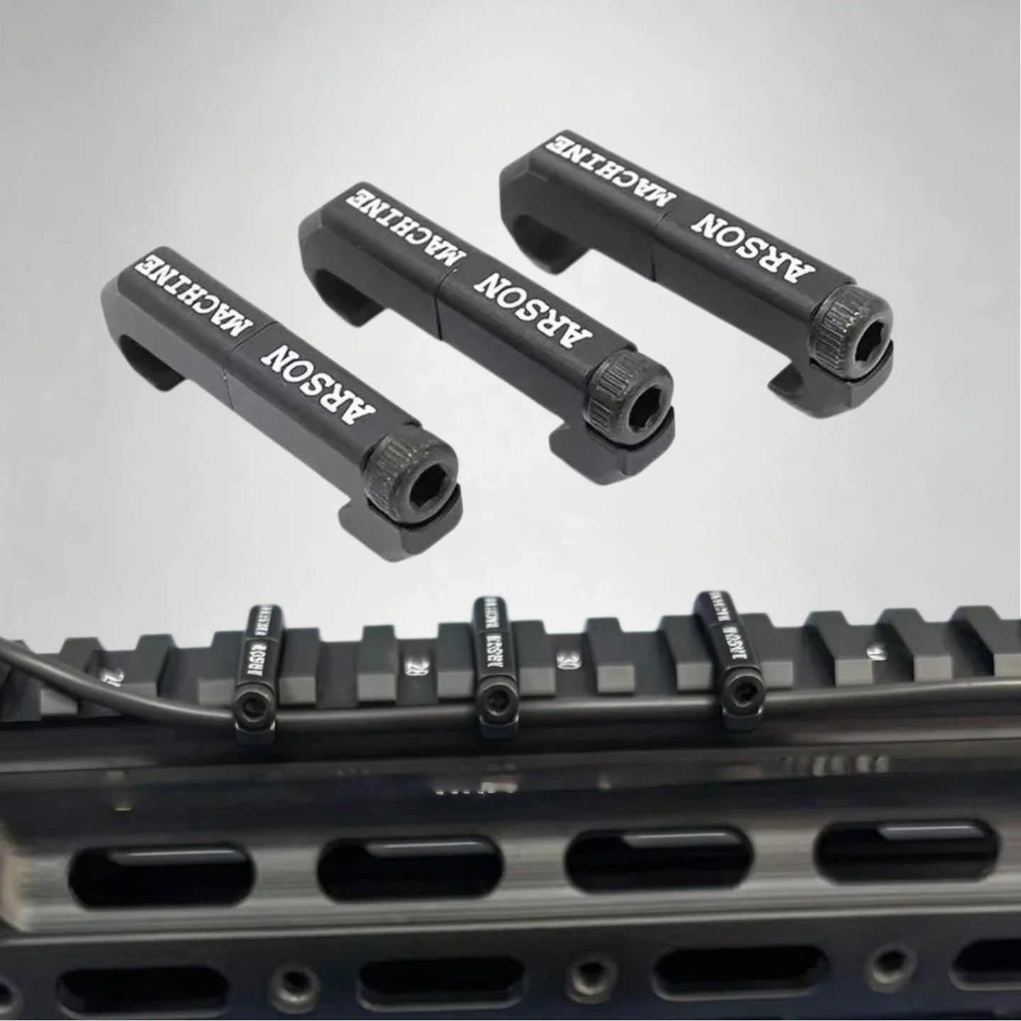 3pcs CNC Aluminum Wire Guide System Cable Picatinny Rail Cover Handguard Wire Guide Tail Fixed Tactical Airsoft Rail Accessories