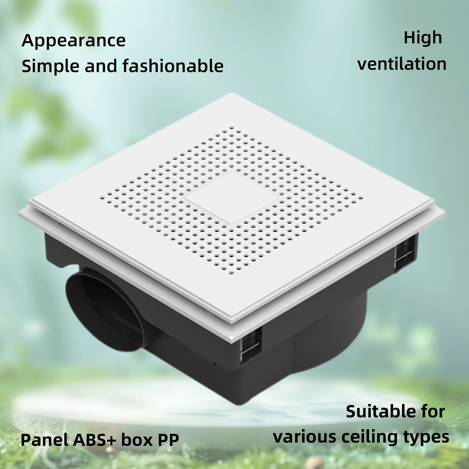 220V Silence Exhaust Extractor Fan Air Exchange for Window Wall Ceiling Bathroom Toilet Kitchen Mounted Home AC Motor ABS