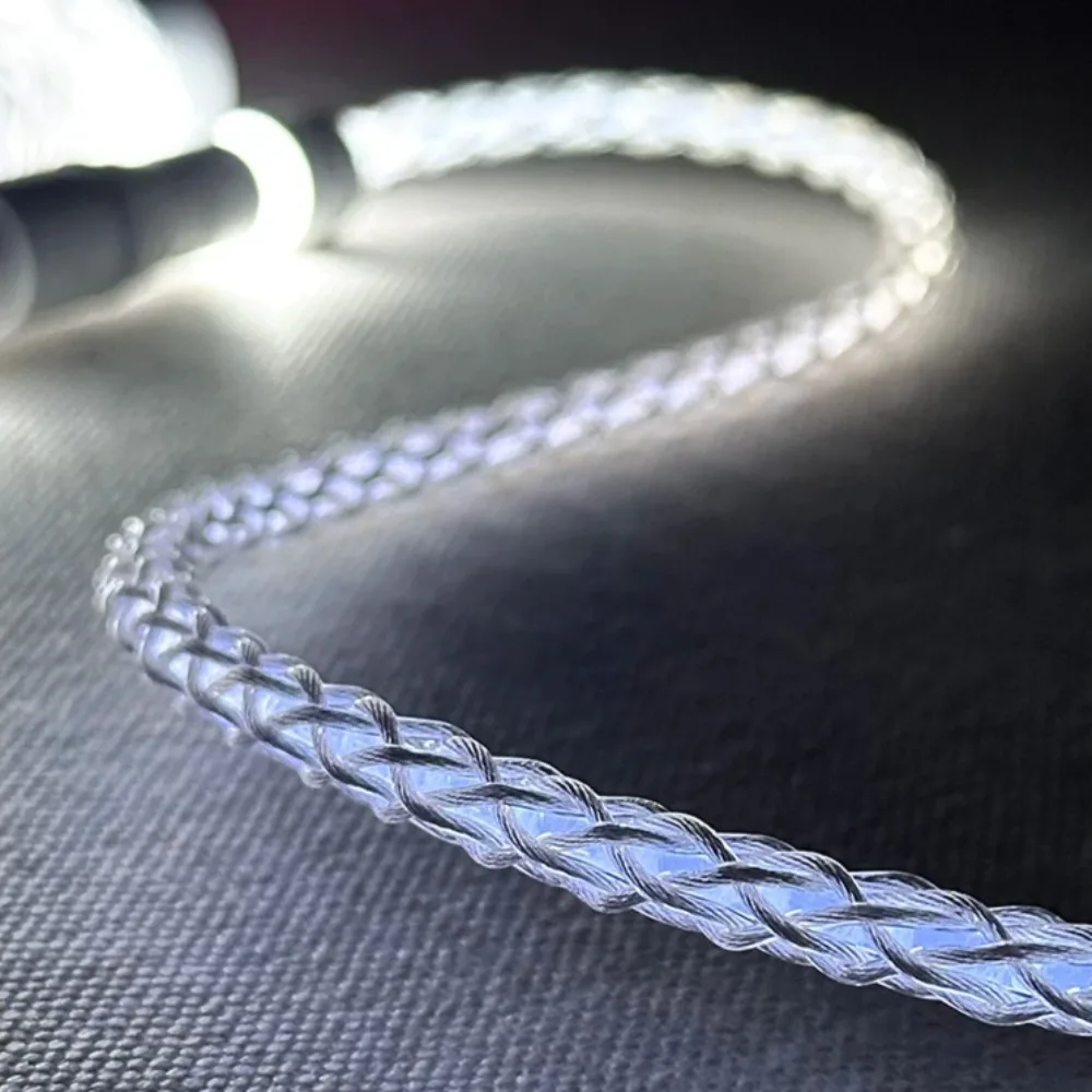 UNKNOWN ERROR D20 Keyboard Cable White LED Single Crystal Copper Aviation Connector Type-C to USB-A Keyboard Accessories Gift