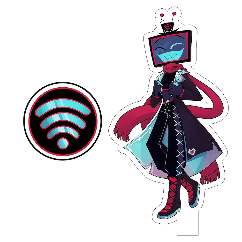 Pour Hazbin hôtel Vox Alastor ange poussière Charlie Morningstar velours 15CM mignon Anime périphériques support acrylique ornement de bureau