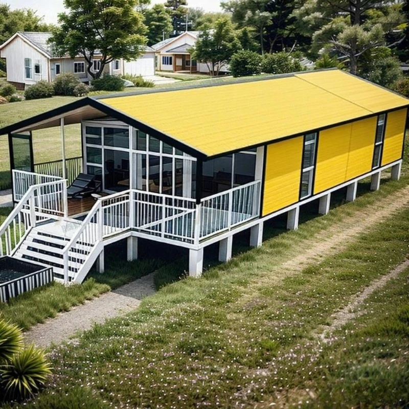 Luxurious Design Home Import From Modern Cottage Flat Pack Container Outdoor House Steel Frame Prefabricated House Homestay
