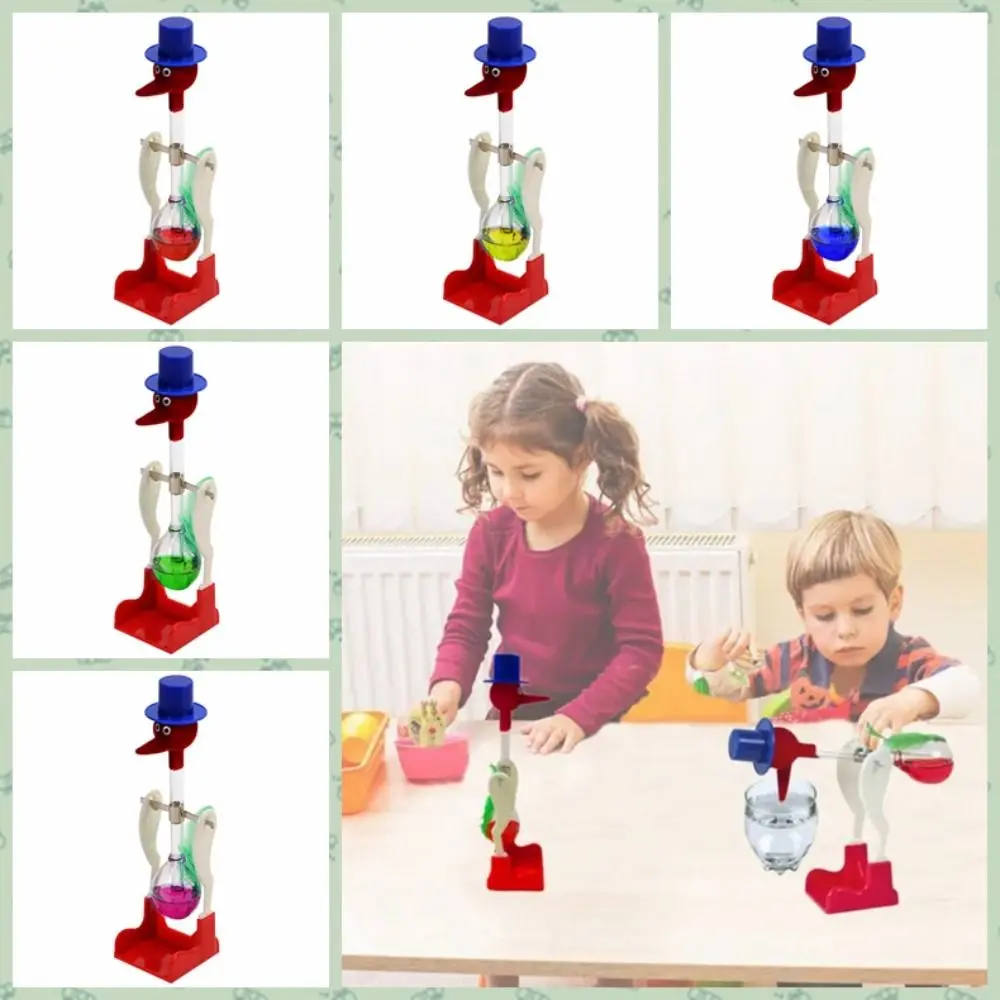 with Fluid Drinking Bird Transparent Non-Stop Bobbing Magic Prank Toy Perpetual Motion Kids Educational Toys