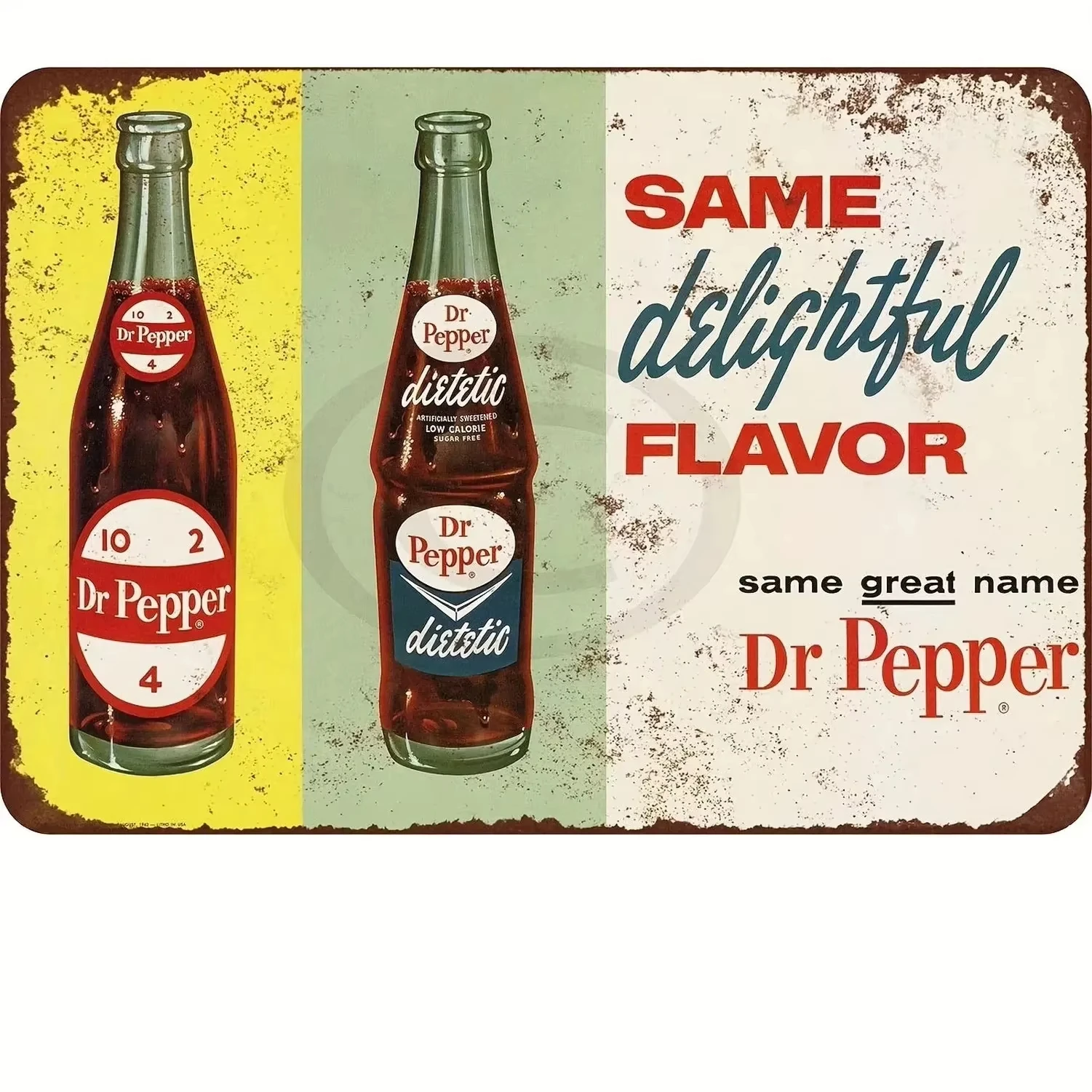 Carbonated Drinks Tin Sign Soda Cola Metal Poster Plate Crafts Tinplate Painting Sign Bar Cafe Kitchen Wall Decor Vintage Plaque