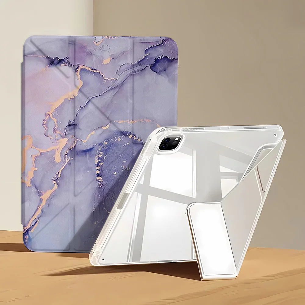 Marble Pattern Clear Case For iPad A16 11 10.9 inch 2022 Air 11 2024 13 5 4 3 2 1 iPad Pro 11 12.9 13 10.5 Mini 7 6 Covers Funda