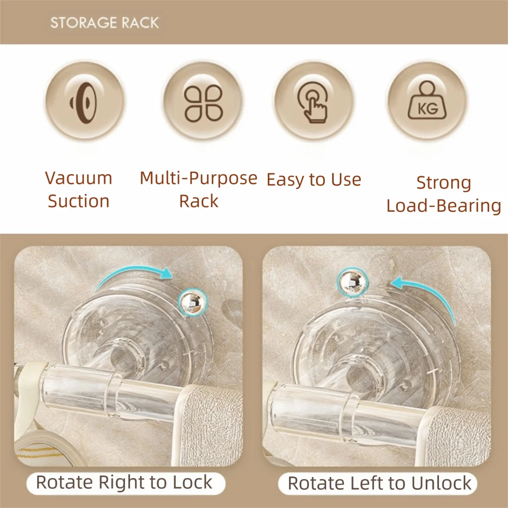 

Suction Cup Paper Towel Holder Non Perforated Wall-Mounted No Drilling Tissue Holder Reusable Waterproof