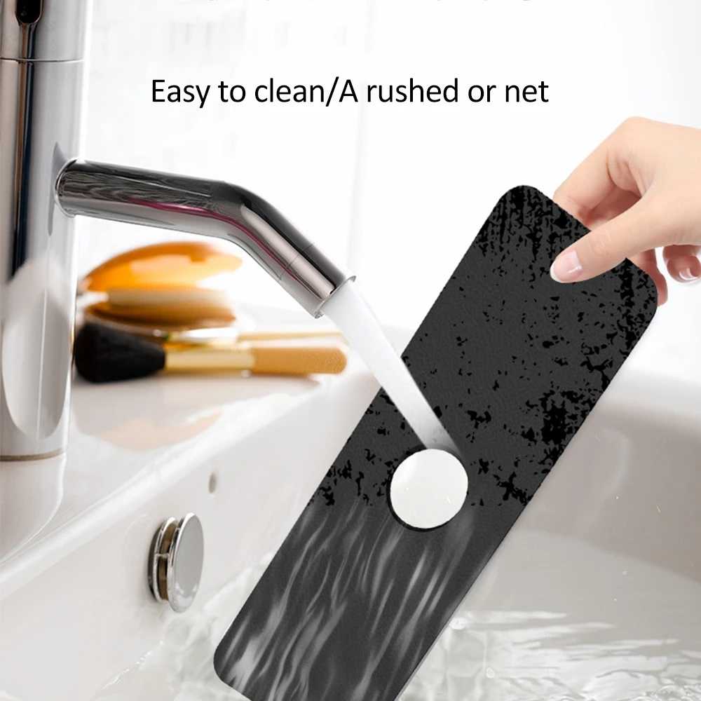 Kitchen Faucet Absorbent Mat Sink Suction Pad Diatomite Faucet Splash Catcher Countertop Protector for Kitchen Bathroom