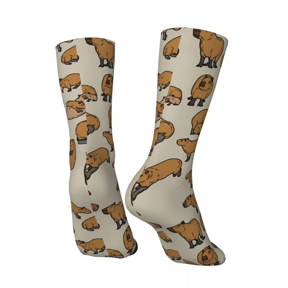 Happy Funny Never Enough Capybaras Men's Socks Retro Harajuku Capybara Street Style Novelty Seamless Crew Crazy Sock