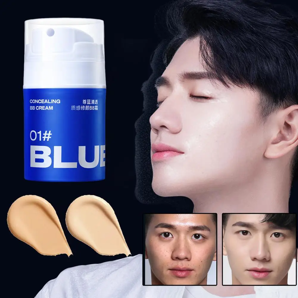 NEW High-end 50g Men BB Cream Revitalising Nourishing Facial Foundation Concealer Waterpro Long Lasting Makeup Cream Bright E4N7